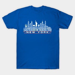 New York Football Team All Time Legends, New York City Skyline T-Shirt